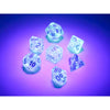 Chessex - Mini 7 Piece - Borealis - Icicle/Light Blue Luminary available at 401 Games Canada