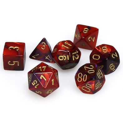 Chessex - Mini 7 Piece - Gemini - Purple-Red/Gold available at 401 Games Canada