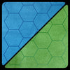 Chessex - Reversible Battlemat 1" Hexes - 26" X 23.5" -Blue/Green (CHX96665) available at 401 Games Canada