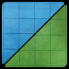 Chessex - Reversible Megamat 1" Squares - 34.5" X 48" - Blue/Green (CHX97465) available at 401 Games Canada