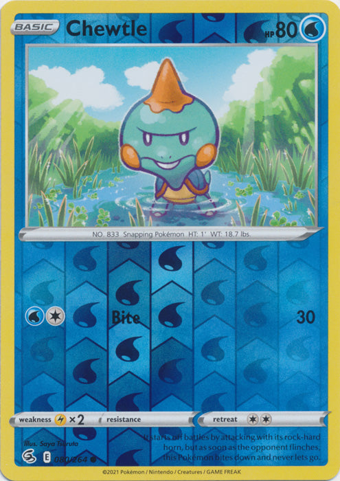 Chewtle - 080/264 - Common - Reverse Holo available at 401 Games Canada