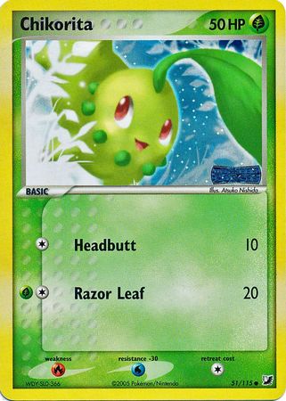 Chikorita - 51/115 - Common - Reverse Holo available at 401 Games Canada