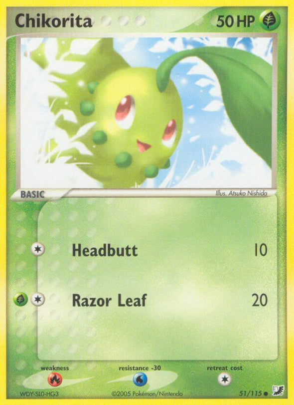 Chikorita - 51/115 - Common available at 401 Games Canada