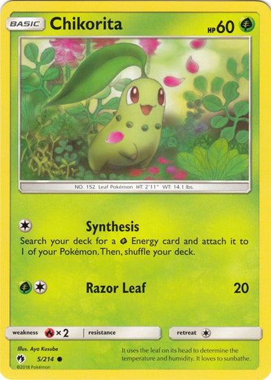 Chikorita - 5/214 - Common available at 401 Games Canada