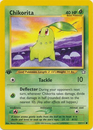 Chikorita - 53/111 - Common - 1st Edition available at 401 Games Canada