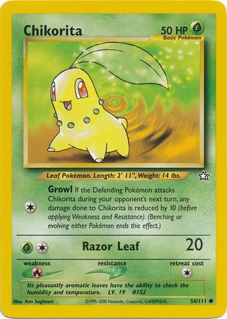 Chikorita - 54/111 - Common - Unlimited available at 401 Games Canada