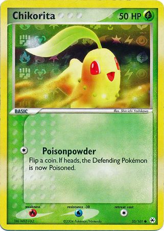 Chikorita - 55/101 - Common - Reverse Holo available at 401 Games Canada