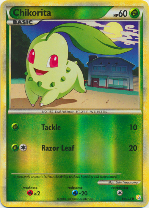 Chikorita - 59/123 - Common - Reverse Holo available at 401 Games Canada