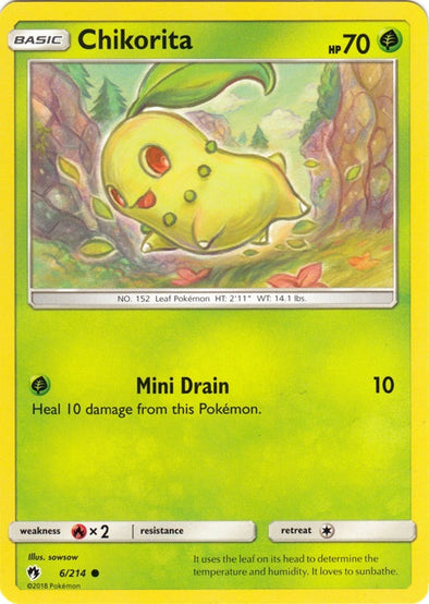 Chikorita - 6/214 - Common available at 401 Games Canada