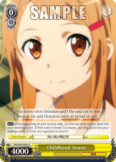 Childhood Asuna - SAO/S47-E013 - Common available at 401 Games Canada