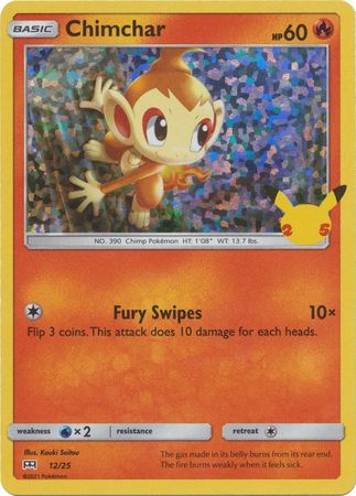 Chimchar - 12/25 - 25th Anniversary Holo - Promo available at 401 Games Canada