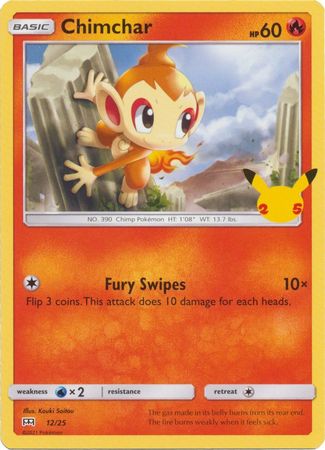 Chimchar - 12/25 - 25th Anniversary Non-Holo - Promo available at 401 Games Canada