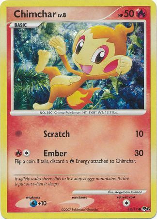 Chimchar - 14/17 - Holo available at 401 Games Canada