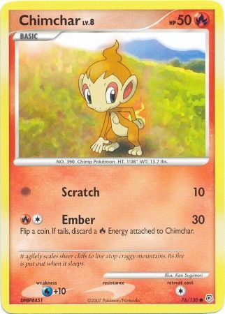 Chimchar - 76/130 - Common available at 401 Games Canada