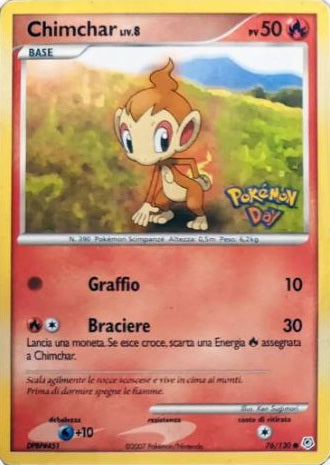 Chimchar - 76/130 - Promo (Italian Pokemon Day 2008) available at 401 Games Canada