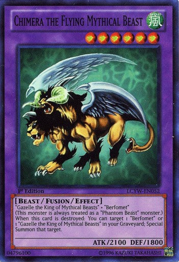 Chimera the Flying Mythical Beast - LCYW-EN052 - Super Rare - 1st Edition available at 401 Games Canada
