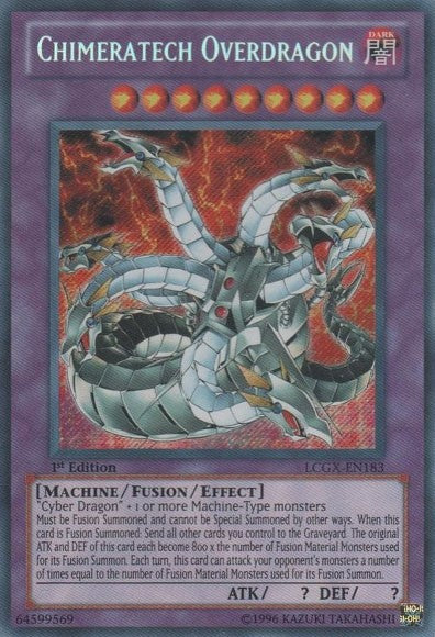 Chimeratech Overdragon - LCGX-EN183 - Secret Rare - 1st Edition available at 401 Games Canada
