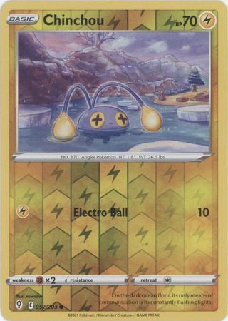 Chinchou - 052/203 - Common - Reverse Holo available at 401 Games Canada