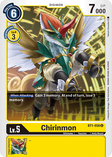 Chirinmon - BT1-058 - Uncommon available at 401 Games Canada