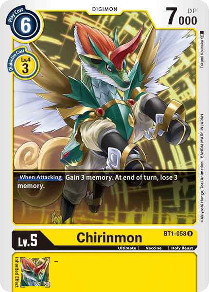 Chirinmon - BT1-058 - Uncommon available at 401 Games Canada