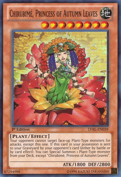 Chirubime, Princess of Autumn Leaves - LVAL-EN039 - Super Rare - 1st Edition available at 401 Games Canada