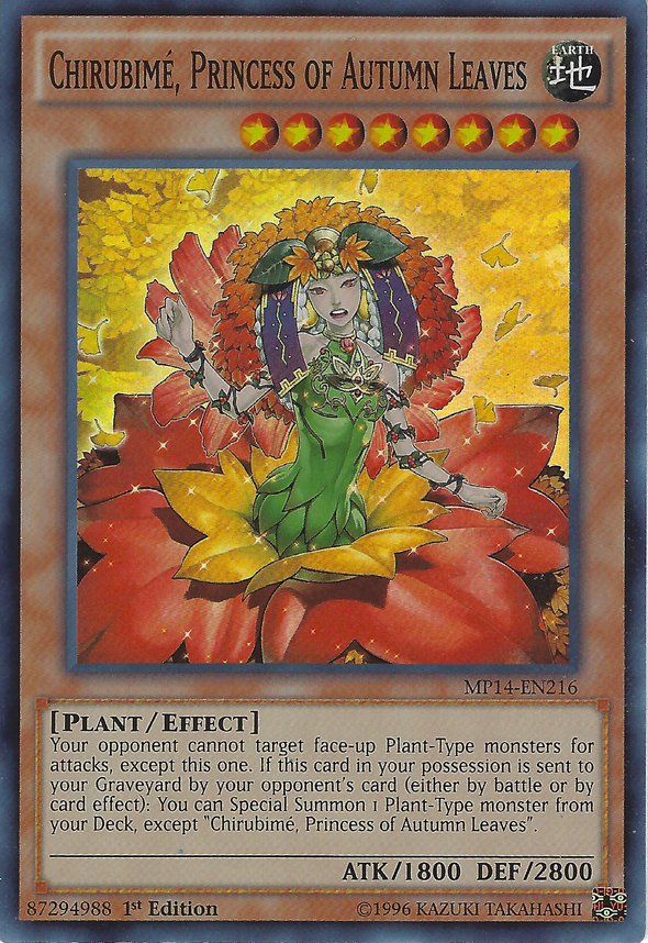 Chirubime, Princess of Autumn Leaves - MP14-EN216 - Super Rare - 1st Edition available at 401 Games Canada