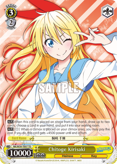 Chitoge Kirisaki - NK/W30-TE007 - Trial Deck available at 401 Games Canada