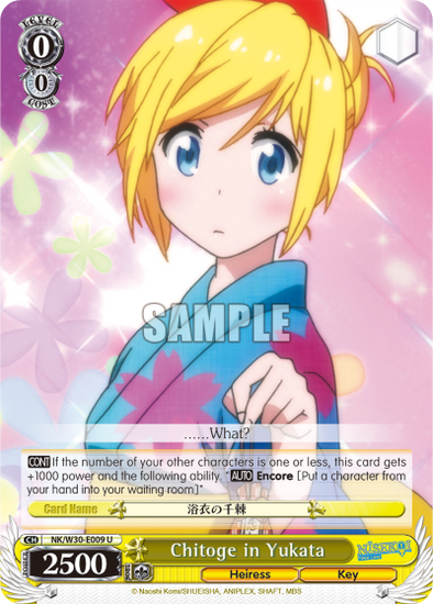 Chitoge in Yukata - NK/W30-E009 - Uncommon available at 401 Games Canada