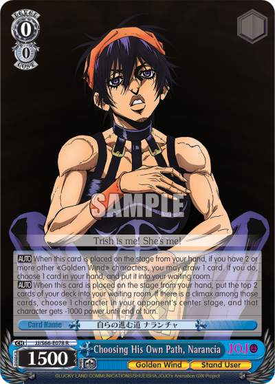 Choosing His Own Path, Narancia - JJ/S66-E078 - Rare available at 401 Games Canada