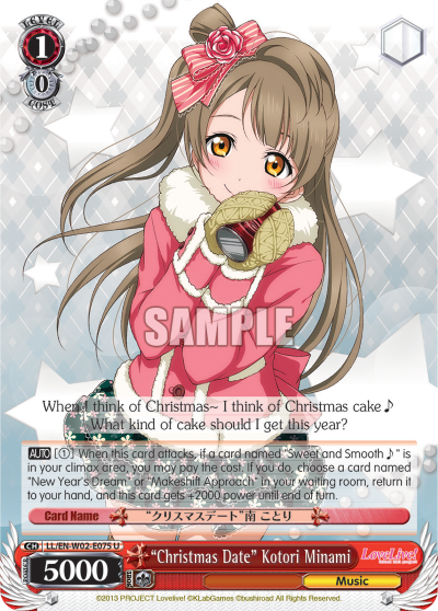 "Christmas Date" Kotori Minami - LL/EN-W02-E075 - Uncommon available at 401 Games Canada