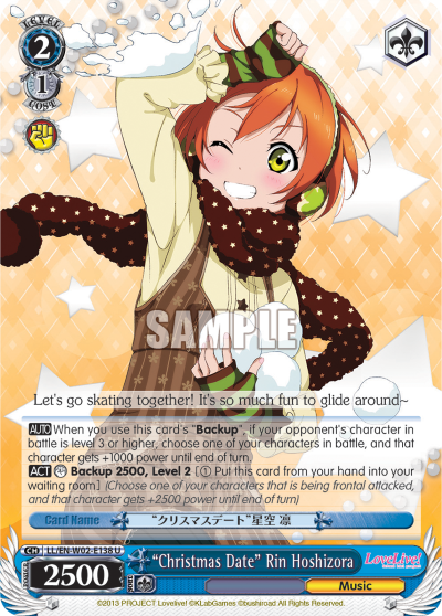 "Christmas Date" Rin Hoshizora - LL/EN-W02-E138 - Uncommon available at 401 Games Canada