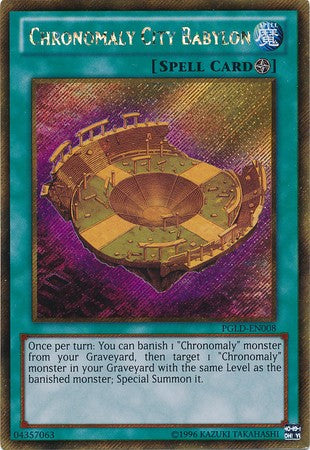 Chronomaly City Babylon - PGLD-EN008 - Gold Secret Rare - Unlimited available at 401 Games Canada