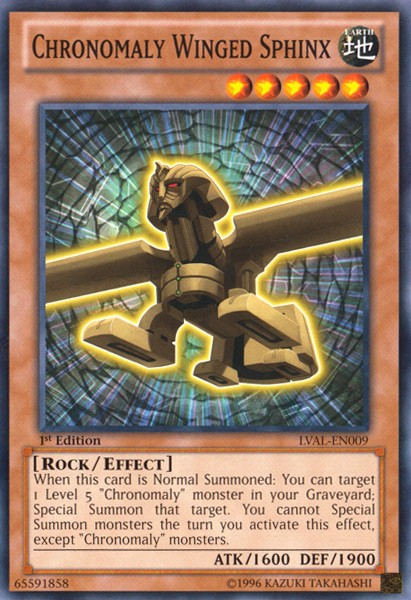 Chronomaly Winged Sphinx - LVAL-EN009 - Common - 1st Edition available at 401 Games Canada