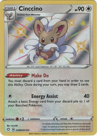 Cinccino - SV094/SV122 - Shiny Rare available at 401 Games Canada