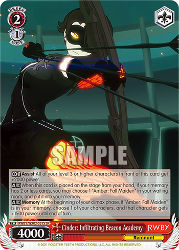 Cinder: Infiltrating Beacon Academy - RWBY/WX03-E051S - Super Rare available at 401 Games Canada