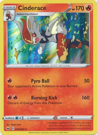 Cinderace - 035/202 - Holo Rare available at 401 Games Canada