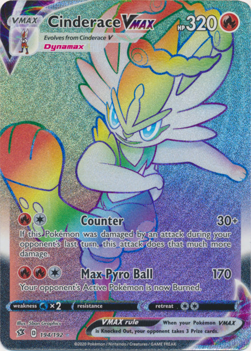 Cinderace VMAX - 194/192 - Hyper Rare available at 401 Games Canada