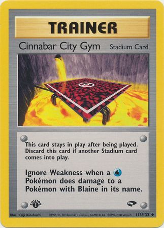 Cinnabar City Gym - 113/132 - Uncommon - 1st Edition available at 401 Games Canada