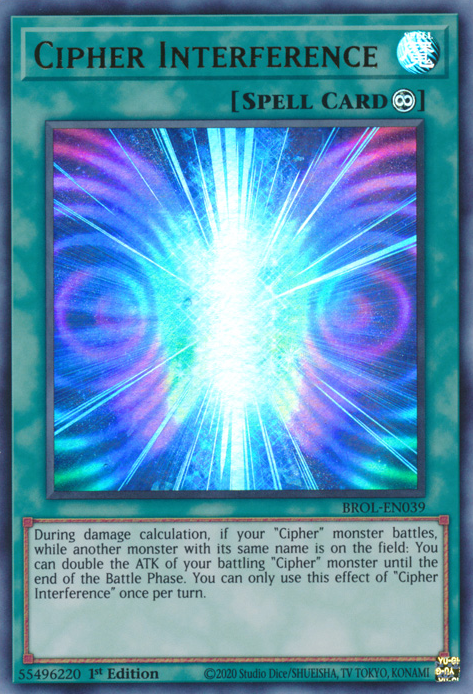 Cipher Interference - BROL-EN039 - Ultra Rare - 1st Edition available at 401 Games Canada