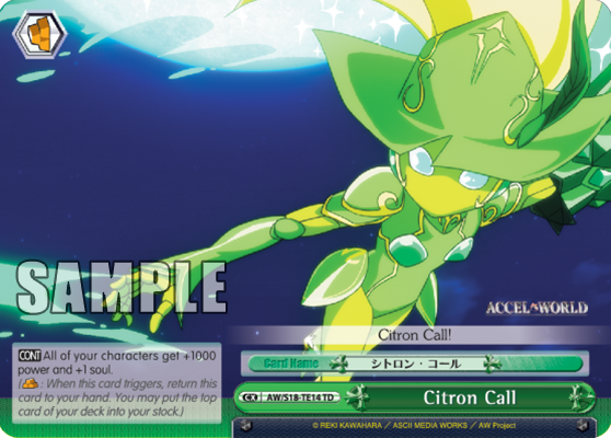 Citron Call - AW-S18-TE14 - Trial Deck available at 401 Games Canada