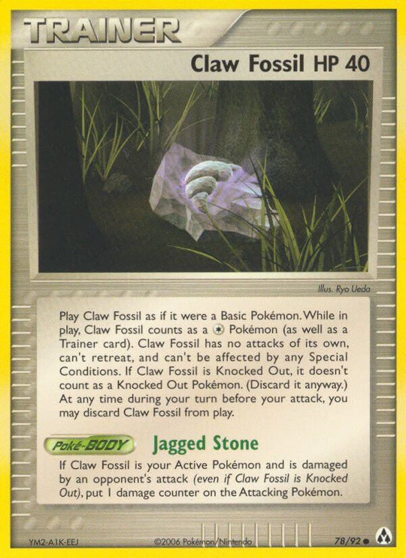 Claw Fossil - 78/92 - Common available at 401 Games Canada