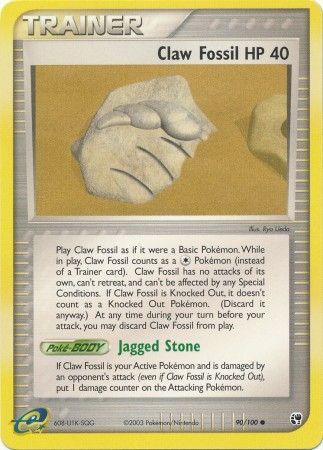 Claw Fossil - 90/100 - Common available at 401 Games Canada