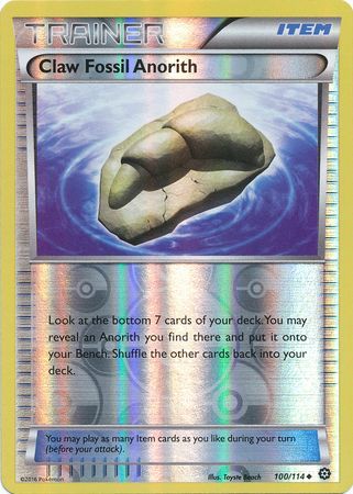Claw Fossil Anorith - 100/114 - Uncommon - Reverse Holo available at 401 Games Canada