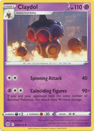 Claydol - 059/172 - Uncommon available at 401 Games Canada