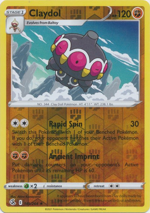 Claydol - 145/264 - Rare - Reverse Holo available at 401 Games Canada