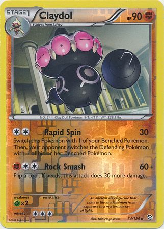 Claydol - 64/124 - Rare - Reverse Holo available at 401 Games Canada