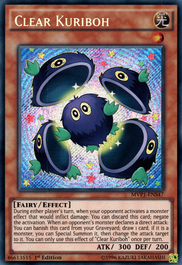 Clear Kuriboh - MVP1-ENS47 - Secret Rare - 1st Edition available at 401 Games Canada