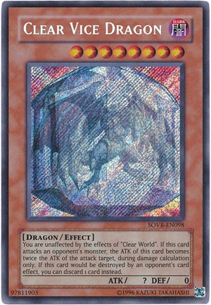 Clear Vice Dragon - SOVR-EN098 - Secret Rare - Unlimited available at 401 Games Canada