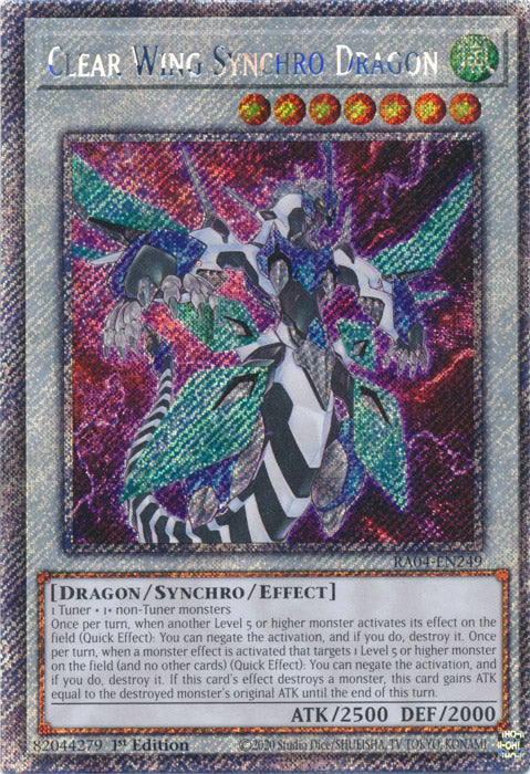 Clear Wing Synchro Dragon (Platinum Secret Rare) - RA04-EN249 - Platinum Secret Rare - 1st Edition