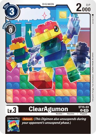 ClearAgumon - ST15-03 - Uncommon available at 401 Games Canada